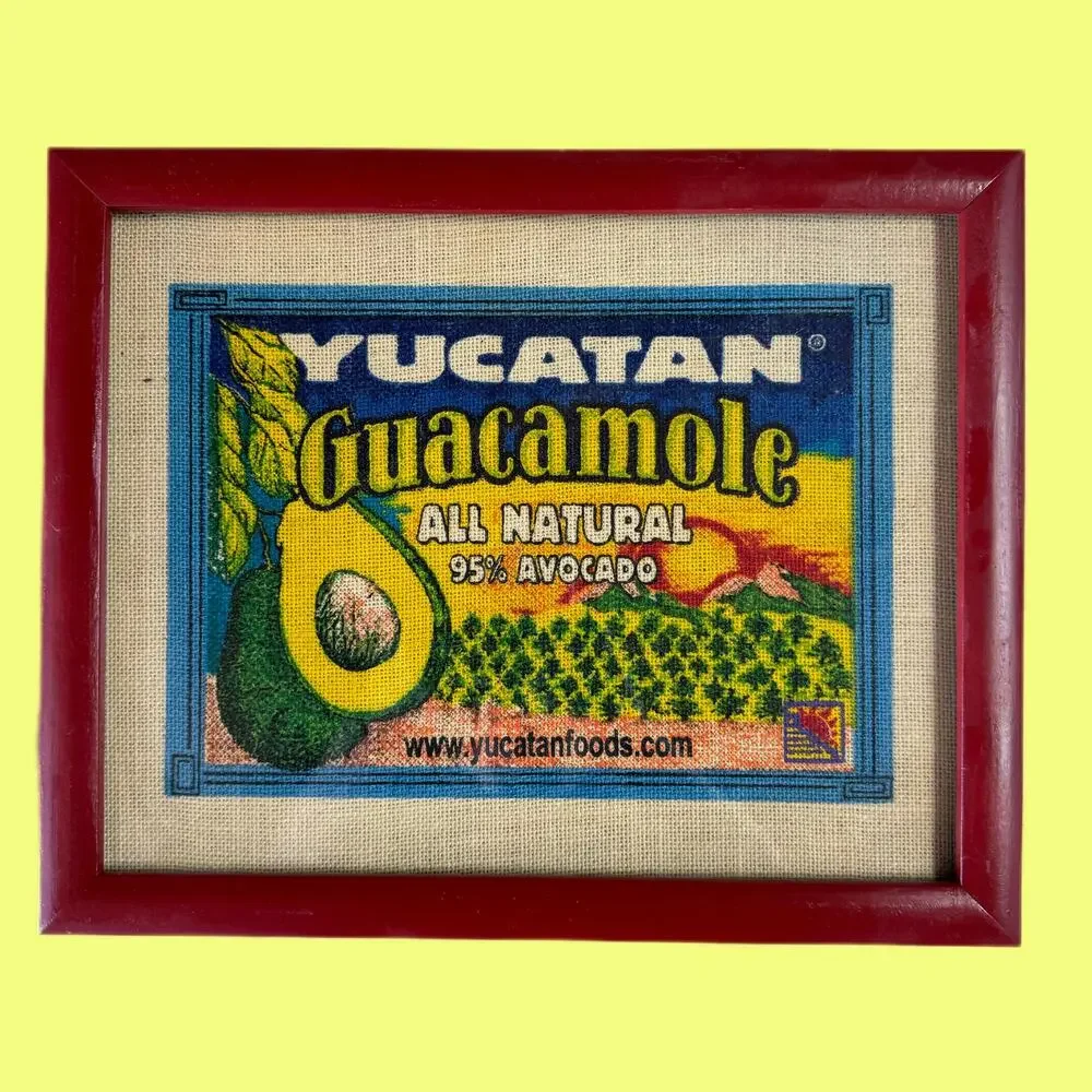 Yucatan Guacamole Avocado Retro Burlap Sack 12